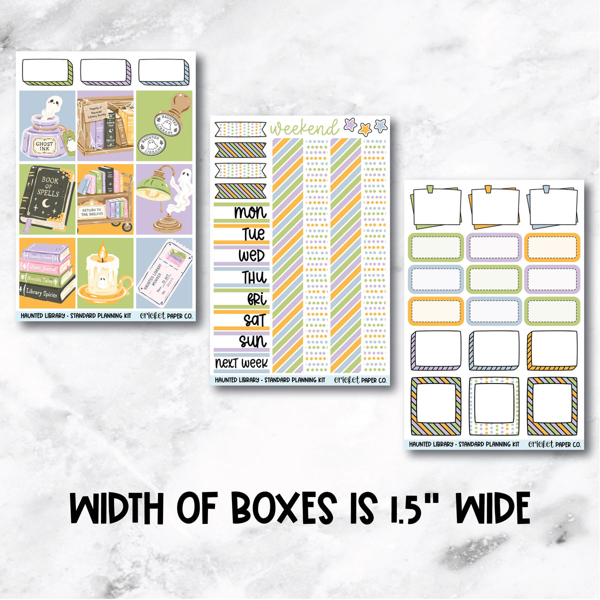 Planner Stickers Standard Mini Kit - Haunted Library