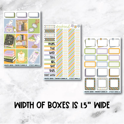 Planner Stickers Standard Mini Kit - Haunted Library