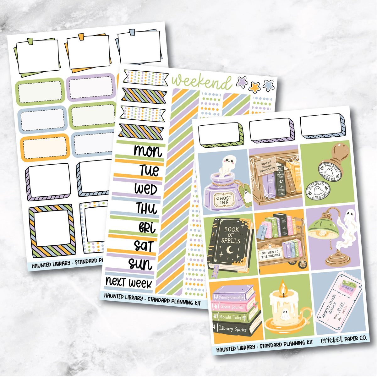 Planner Stickers Standard Mini Kit - Haunted Library