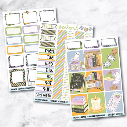 Planner Stickers Standard Mini Kit - Haunted Library