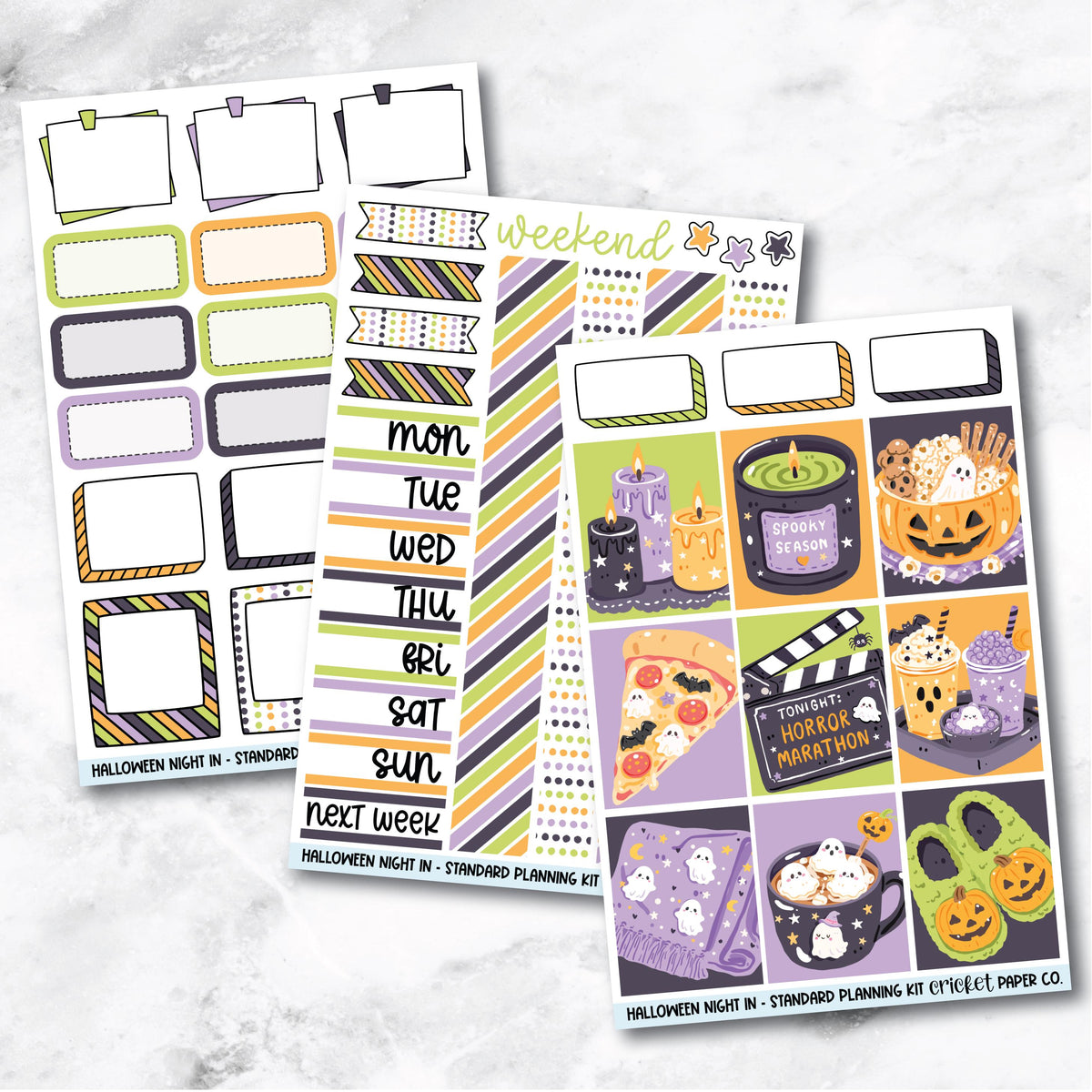 Planner Stickers Standard Mini Kit - Halloween Night In